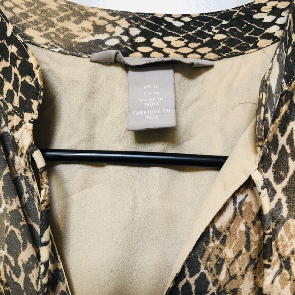 H&M Long Sleeve Animal Print Dress Size 10 Excellent Condition $ - Picture 3 of 8